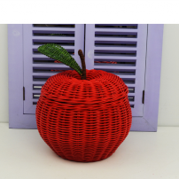 Cosiness Hasır Dekoratif Elmalı Sepet – Kırmızı