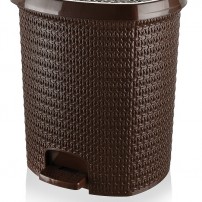 Tuffex Örme Pedallı Çöp Kovası No 4 – Kahve (25 Lt)